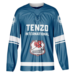 2025 Logo personalizado Camiseta de portero de hockey sobre hielo Tela de secado rápido Nombre del equipo en posición frontal Característica transpirable Correa DE LUCHA incluida - Product Image 1