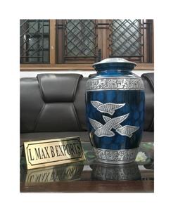 Urna conmemorativa de cremación para adultos de diseño exclusivo, metal de aluminio con acabado brillante, precio bajo para entierro de cenizas - Product Image 6