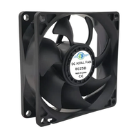 80x80x25mm 12V Carré Meilleure Pression Statique BLDC Ventilateur Compact Axial