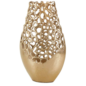 Nuevo Florero de Metal Martillado, Florero de Mesa Moderno de Metal, Florero de Metal Martillado para Mesa - Product Image 6