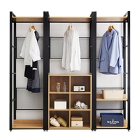 Armoire d'angle moderne et élégante Monster Furniture avec étagères ouvertes pour chambres d'hôtel et villas à piscine