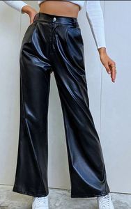 Pantalon en cuir d'été pour femmes avec style avant plat - Product Image 3