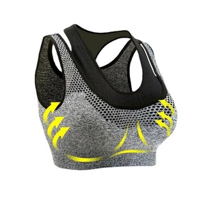 สปอร์ตบราสำหรับผู้หญิงเสื้อครอประบายอากาศได้แบบไขว้ด้านหลังเป็นรูสำหรับออกกำลังกายวิ่งออกกำลังกายโยคะเสื้อกันแรงกระแทกมีให้เลือก6สี - Product Image 4