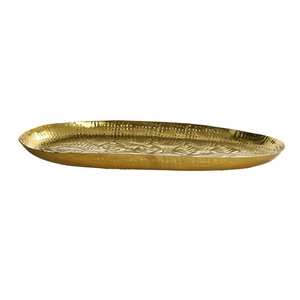 Bandeja de servicio de aluminio en relieve y martillado hecha a mano de estilo indio para hoteles y restaurantes domésticos - Product Image 3