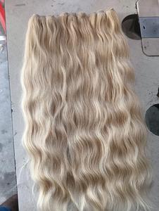 613 Rubio ondulado crudo indio cutícula alineada extensiones de cabello humano Color Natural virgen paquetes sin procesar al por mayor - Product Image 5