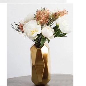 Florero de artesanía pulido de plata moderna, jarra de flores de recipiente de Metal transparente con forma personalizada para mesa de cena de hoteles - Product Image 5