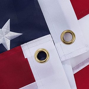 Drapeaux américains de qualité supérieure pour l'extérieur, 3x5, fabriqués aux États-Unis, drapeau en nylon résistant pour l'extérieur, 3 x 5, étoiles brodées cousues - Product Image 4