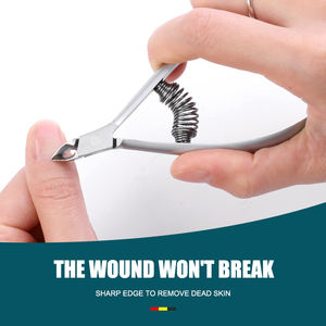 Outils professionnels d'art d'ongle pince à cuticules à Double ressort en acier inoxydable de haute qualité pince à cuticules avec boîte - Product Image 4