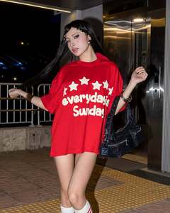 T-shirt unisexe en coton Boxy imprimé personnalisé brodé 100% coton vierge grande taille court surdimensionné OEM ODM pour adolescents - Product Image 6