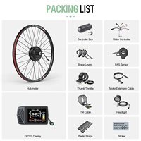 Kit de conversion de vélo électrique avec moteur arrière Bafang G020 48V 500W pour vélos de montagne 700C 27,5" 26" et vélos de ville, kits DIY