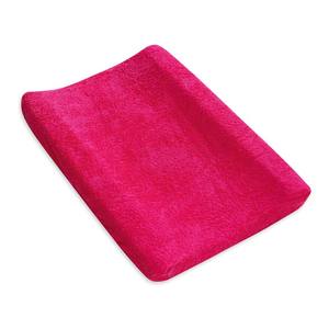 Housse en coton éponge fuchsia pour matelas à langer - Product Image 1
