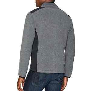 Veste en polaire polaire pour homme, décontractée, col montant, hiver, respirante, coupe-vent, écologique, séchage rapide, multi-poches, logo frontal - Product Image 6