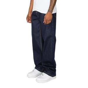 กางเกงยีนส์ขายาวสำหรับผู้ชายกางเกงยีนส์ทรงตรงเอวสูงปานกลางสีดำป้องกันการโจรกรรมกางเกงยีนส์ออกแบบขนาด40 42 44 - Product Image 2