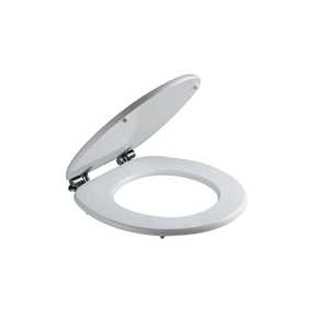Abattant de toilette universel en MDF laqué blanc à fermeture douce - Product Image 4