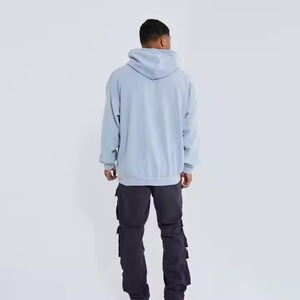 Sweat à capuche oversize en coton de haute qualité, streetwear, épaules tombantes, uni, personnalisable, vente en gros de sweats à capuche pour hommes - Product Image 4