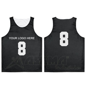 Ensemble de maillot de basket-ball respirant imprimé logo personnalisé vente en gros de conception sans manches en maille réversible pour les jeunes vêtements de basket-ball - Product Image 1