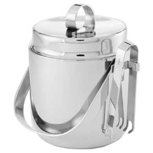 Cubo de hielo metálico grande con superficie lisa adecuado para banquetes, hoteles y mostradores profesionales de servicio de bebidas - Product Image 1