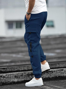 Prix d'usine Pantalons de travail cargo légers décontractés imperméables respirants durables en polyester extensible pour hommes - Product Image 6