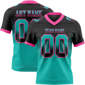 เสื้อฟุตบอลอเมริกันโพลีเอสเตอร์100% ตาข่ายระบายอากาศผ้าโพลีเอสเตอร์แบบชื่อผู้เล่นป้องกันแบคทีเรียกันความชื้นมีรูปทรงสี่เหลี่ยมสำหรับ - Product Image 3