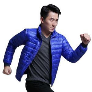 เสื้อแจ็กเก็ตแบบขนเป็ดน้ำหนักเบาสำหรับผู้ชายเสื้อโค้ทผ้าขนเป็ดคอปกตั้งได้โลโก้ออกแบบได้ตามต้องการ - Product Image 1