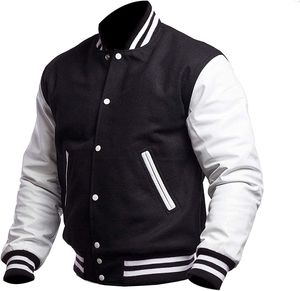 Custom Men's Wool Varsity Jacket Winter Stand Collar University Jacket with Embroidered Chenille Letter <b>Applique</b> - Product Image 4