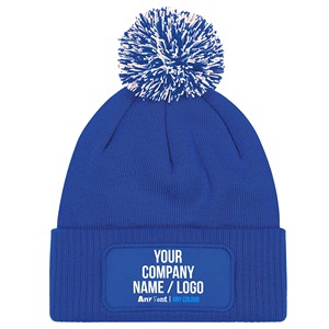 Gorro de Invierno Personalizado de Punto de Algodón con Letras de Rayo Unisex Jacquard, Gorro de Lana con Protección para los Oídos y Logotipo Personalizado - Product Image 1