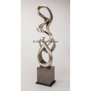 Suministro directo de fábrica Acabado de color plateado Brillante Pulido Heavy Duty Metal Elegante Escultura de diseñador en el precio más bajo - Product Image 2