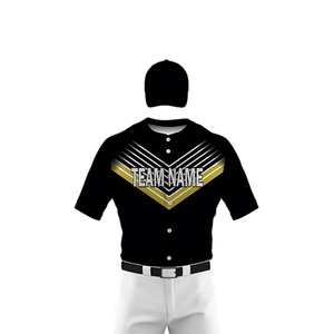 Uniforme de baseball personnalisé unisexe, taille plus, coupe confortable, tissu polyester, séchage rapide, respirant, impression de logo personnalisée, toutes saisons - Product Image 4