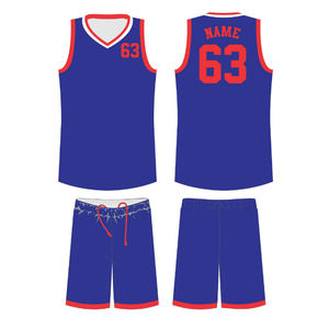 Conçu sur mesure, ensembles d'uniformes de basket-ball pour hommes, tissu confortable, imprimé professionnel, options de taille imprimé, grande taille - Product Image 1