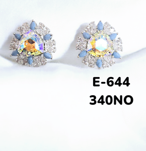 Pendientes colgantes de cristal azul de diseñador de moda elegante para mujer, piezas de declaración perfectas para bodas, fiestas, regalos de compromiso - Product Image 1