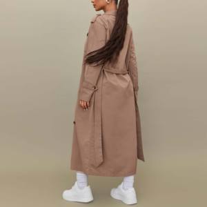 Manteau matelassé d'hiver pour femme avec logo personnalisé, respirant, en cuir véritable, trench long, col fin, imperméable, coupe-vent, séchage rapide - Product Image 3