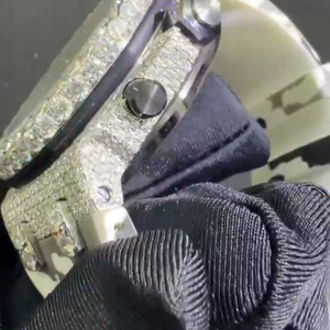 Montre mécanique de luxe unisexe, diamant cultivé en laboratoire VVS, boîtier carré en acier inoxydable, mouvement Miyota, 20 mm, analogique, verre de bonne qualité - Product Image 3