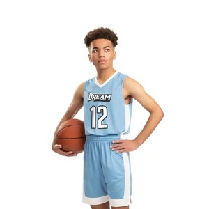 Uniforme de basket-ball unisexe personnalisé en sublimation, antibactérien, respirant, grande taille, séchage rapide, 100% polyester - Product Image 5