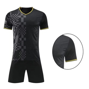 "Plain Dyed Soccer Uniforms Lightweight, Quick-Dry Polyester Jerseys Manufactured in Pakistan V-Neck Short Sleeve Customized - Product Image 5