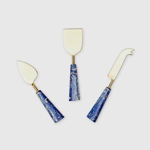 Hot Sale on <b>Top</b> Quality Stainless Steel Handmade Resin with Shaded Resin Handle <b>Rose</b> <b>Gold</b> Cheese Cutting Set - Product Image 4