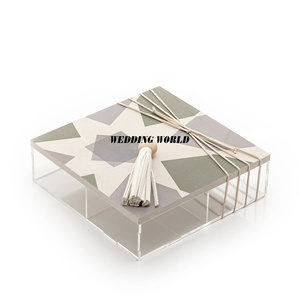 Boîte à bonbons en acrylique de forme carrée de haute qualité faite à la main Designer New Nut Server Classic Elegant Wholesale Dry Fruit Box - Product Image 3