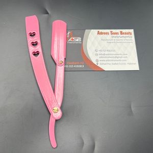Rasoir Pliant Rose à Manche Droit en Acier Inoxydable pour Rasage du Visage et du Corps Rasoirs pour Dames de Coiffeur avec Logo Personnalisé - Product Image 5