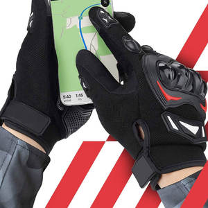Guantes de moto de carreras de piel de vaca genuina Guantes de cuero de la mejor calidad con función de pantalla táctil para deportes - Product Image 6