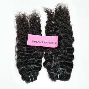Extensiones humanas alineadas con cutícula negra natural de onda profunda, máquina India Remy sin procesar, al por mayor, 100% - Product Image 5