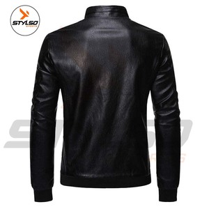 Veste de moto en cuir sur mesure OEM respirante à col montant et fermeture éclair pour homme – Collection Automne-Hiver - Product Image 6