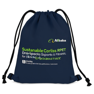 Sacche sportive promozionali Corliss RPET sostenibili con coulisse per sport e fitness - Product Image 3