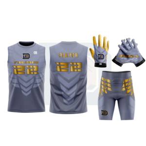 Estilo americano 7v7 Juego de compresión de fútbol juvenil 16 Uniformes sublimados personalizados 7on7 Técnicas impresas 7 en 7 Uniformes de fútbol - Product Image 1