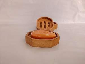 Porte-savon en bambou fait main de qualité supérieure pour lavabo de salle de bain, écologique, durable, antidérapant, style moderne, pour un usage quotidien - Product Image 3