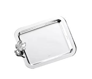 Plateaux de service modernes en acier inoxydable personnalisables de forme rectangulaire nouvellement conçue pour un service parfait pour les fêtes et les plats - Product Image 1