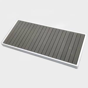 Tapis de bain en bois naturel Icegalax, antidérapant, rayé, facile à nettoyer, pour intérieur/extérieur, bain froid, bassin, spa, sauna - Product Image 1