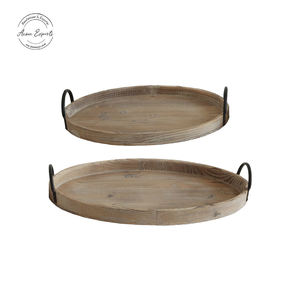 Bandeja de Servir de Madera Hecha a Mano con Asas de Latón, Diseño de Arte Tradicional, Construcción Duradera, Elección Elegante para el Entretenimiento en el Hogar - Product Image 5