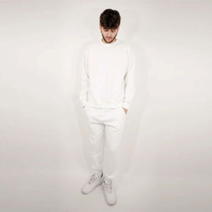 Chándal personalizado de lana con cuello redondo para hombre, suave y cómodo, ideal para actividades al aire libre y trajes de invierno - Product Image 3