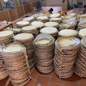 Plateau de service rond en nacre de haute qualité, fait main, écologique, élégant, avec incrustation florale, couleur personnalisée, poignées fabriquées au Vietnam - Product Image 4