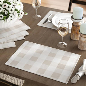 Napperons de table tissés de haute qualité 100% coton pour la cuisine et la maison pour les événements intérieurs et extérieurs réutilisables durables - Product Image 5