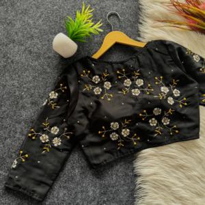 Fabricant et fournisseur de chemisiers de travail en soie miel avec fil et paillettes de Surat au prix de gros - Product Image 5